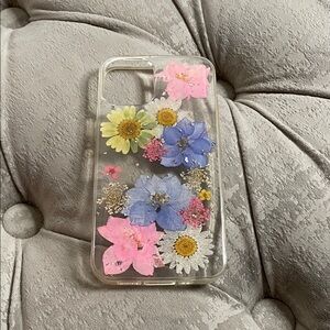 Floral Clear Phone Case with Pressed Flowers